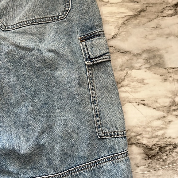 New! American Eagle Outfitters Jogger 12 Regular Super High Rise Ice Blue - Picture 7 of 14